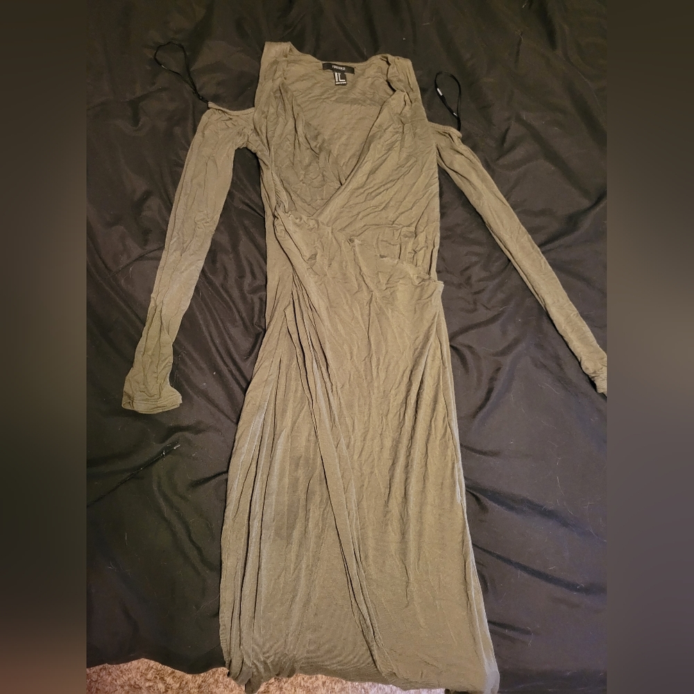 Army green forever 21 dress